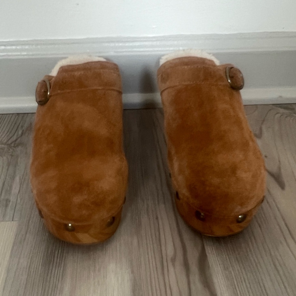 Chinese Laundry Women's Cindy Casual Brown Clog Size 7.5 Fur Lined - Picture 2 of 10